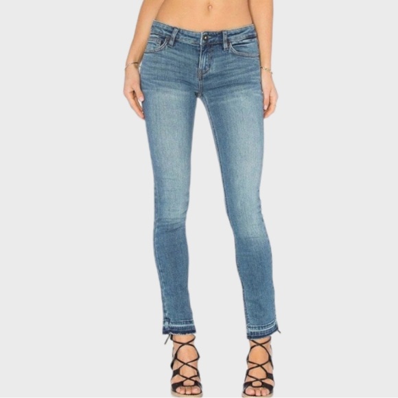 Free People Denim - Free People Kentucky Blue Slit Raw-Hem Jeans, 26